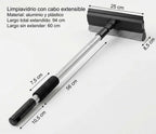 Limpiavidrio Mango Aluminio Extensible 70cm Lume - Doble Cabeza Lume