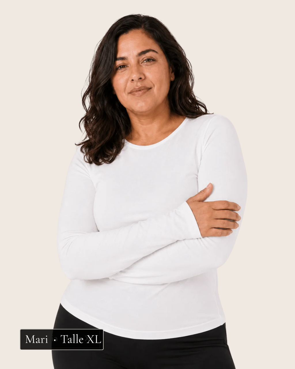 Manga Larga Bambú Blanco - María Talle XL