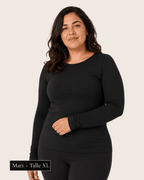 Manga Larga Bambú Negro - María Talle XL