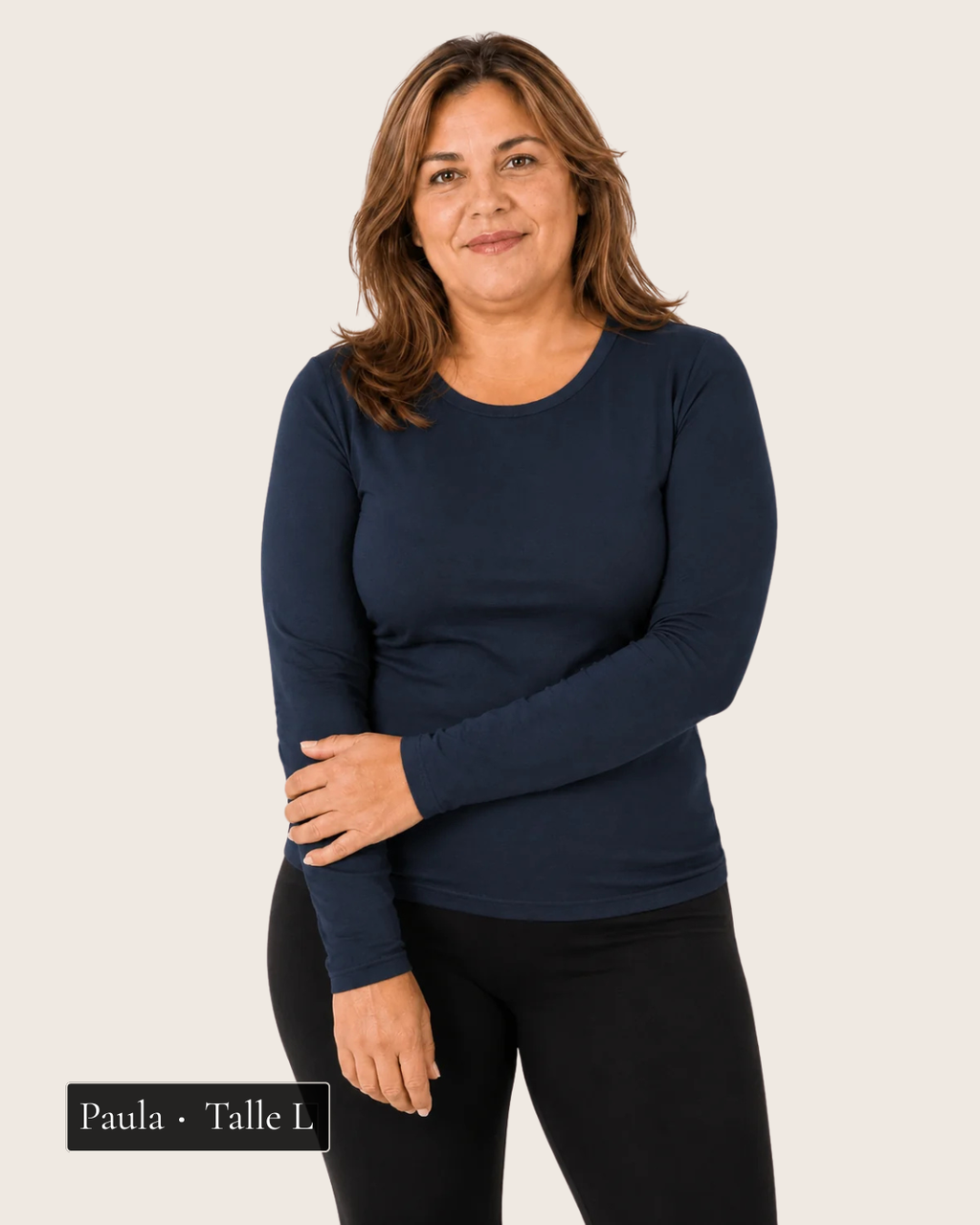 Manga Larga Bambú Azul Noche - Paula Talle L